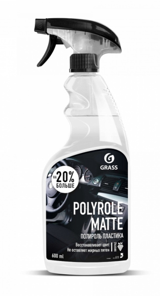 GraSS Полироль-очиститель пластика Polyrole Matte матовый блеск 110394 600мл тригер
