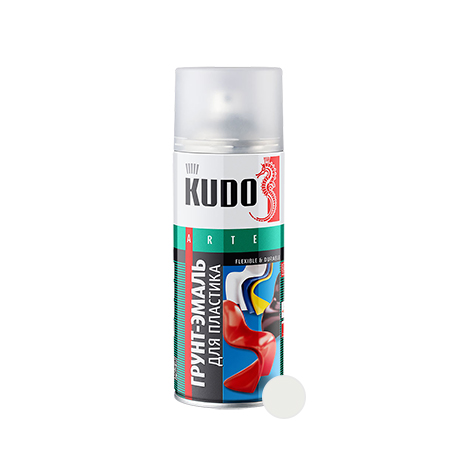 KUDO KU-6003 Грунт-эмаль для пластика белая 520мл./6шт.