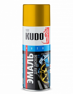 KUDO KU-5207 Эмаль для дисков золотая 520мл 1/6шт
