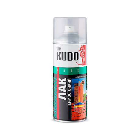KUDO KU-9006 Лак термостойкий (+250 °C) 520мл 1/6шт