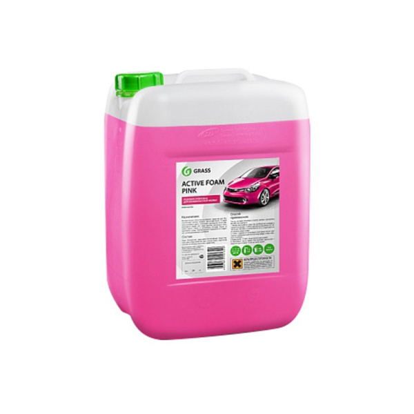 GRASS 08 Розовая суперпена для бесконтактной мойки Active Foam Pink 23кг 800024/113123