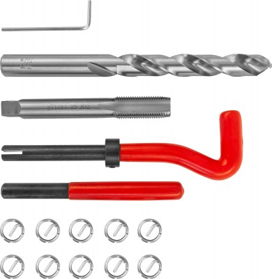 TRIS12125 Набор для восстановления резьбы M12x1.25, 15 предметов