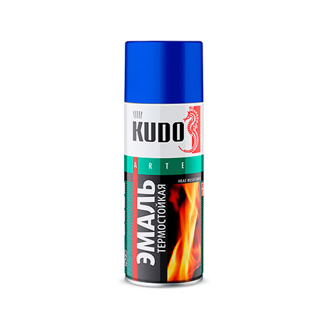 KUDO KU-5002 Эмаль термостойкая черная (+600 °C) 520мл./12шт.