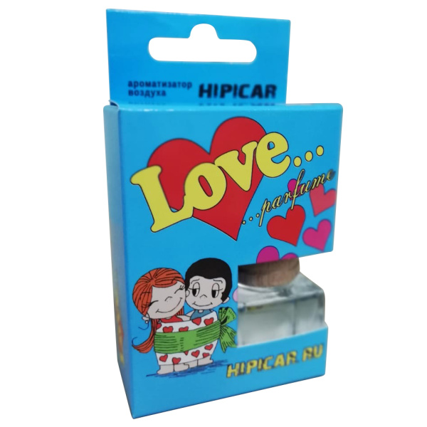 Ароматизатор КОНТЕКС деревянная бутылка "LOVE" (голубой) 1/20шт