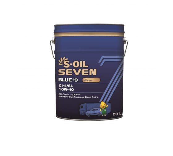 S-OIL Масло моторное SEVEN BLUE #9 CI-4/SL 10W-40 20л   E7  VDS-3  (EGR)