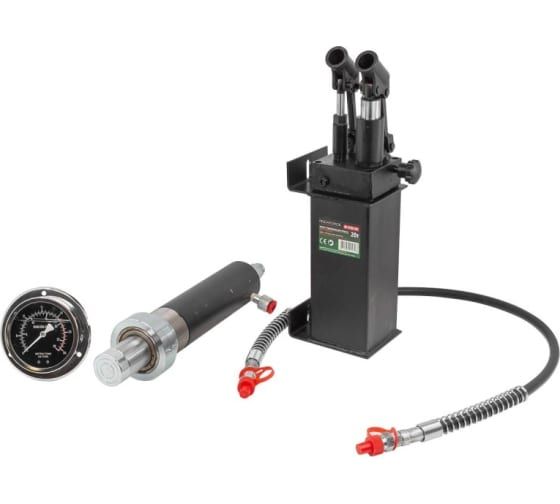 Цилиндр гидравлический RF-0100-3W: 20т для пресса гидравлического в комплекте с насосом и манометром