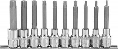921910 Набор насадок торцевых 1/2"DR с вставками-битами TORX® на держателе,T20-T70,100мм,10пр 55612