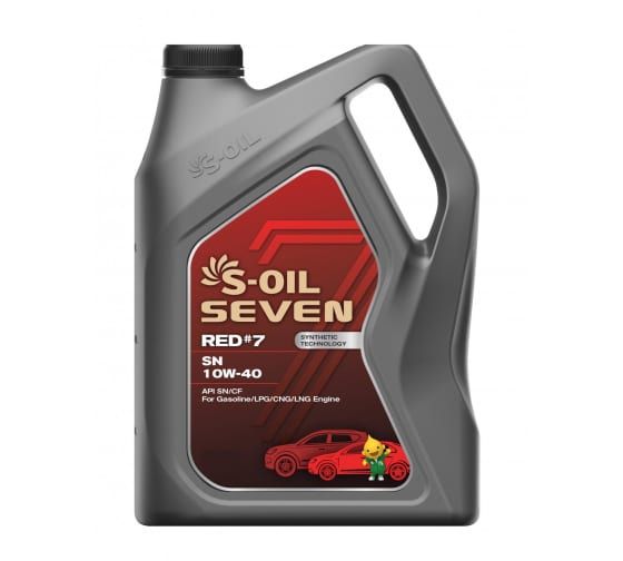 S-OIL Масло моторное SEVEN RED #7 SN 10W-40 6л