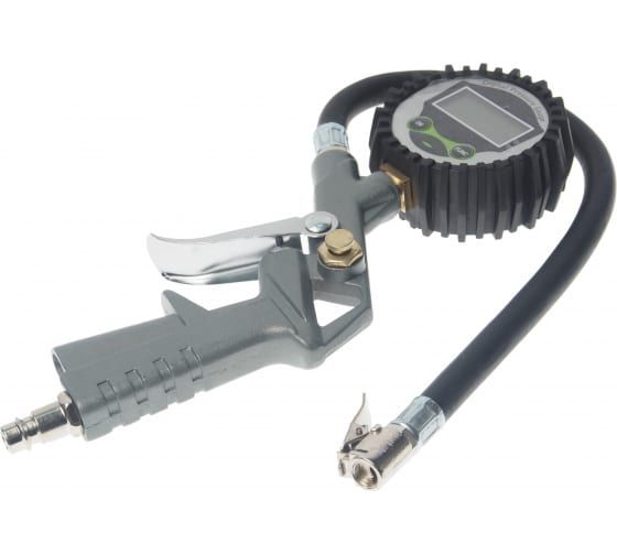 Пистолет RF-STG-25 для подкачки шин с цифровым манометроми шлангом, в блистере ROCKFORCE /1