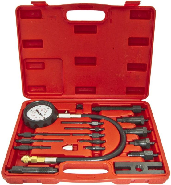 Тестер компрессии дизельного двигателя ER-86315 (имитатор свечи: М10х1.0х91мм, М10х1.0х119мм, М10х1.