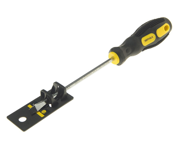 Отвертка шлицевая SL5.5х125мм Ø5мм магнитная с противоскользящей ручкой (с держателем ) ER-7DA-07H Э