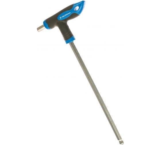 Ключ шестигранный  H8x200мм RF-76508G: Т-образный с шаром и прорезиненной рукояткой, на пластиковом 