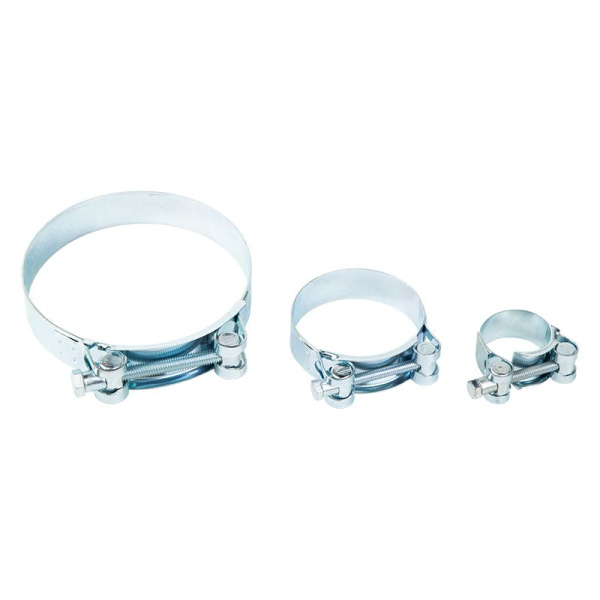 Хомут усиленный белый  Ø74-79мм