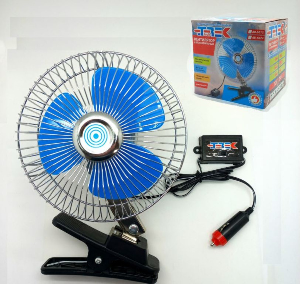 Вентилятор с прищепкой 6" 12V TREK