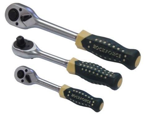 Трещотка RF-80242A реверсивная усиленная с резиновой ручкой 1/2" (72зуб.) ROCK FORCE /1