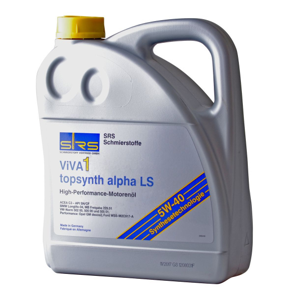 SRS Масло моторное VIVA 1 topsynth alpha LS 5W-40 (4 л.)