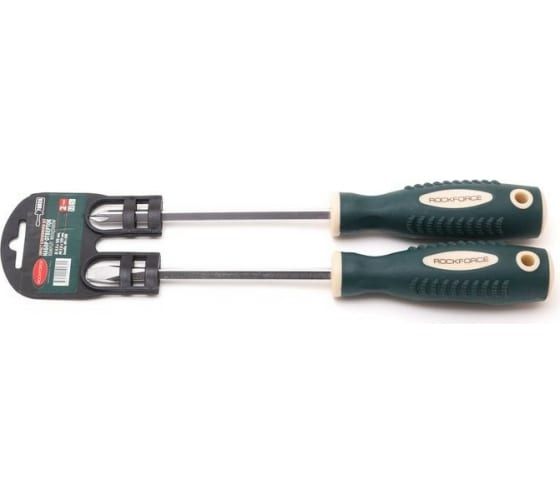 Набор отверток магнитных "Profi" 2пр.(SL6.5х125мм; PH2х125мм)в пластиковом держателе ROCKFORCE /1