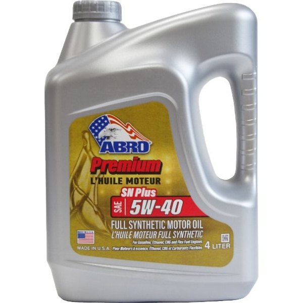 ABRO Масло моторное Premium Plus Full Synthetic (синтетика) SAE 5W40 4 л 
