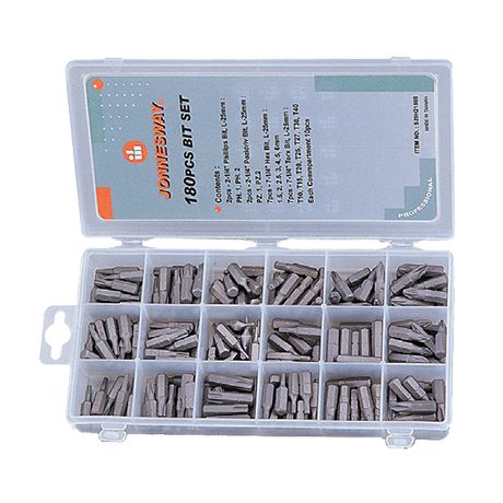 S29H2180S Набор вставок-бит 1/4"DR, 18 видов по 10 штук 47464