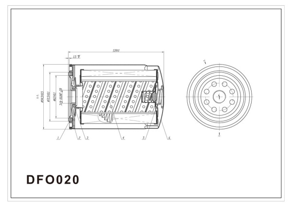 Фильтр масляный DOUBLEFORCE DFO020 PH8A