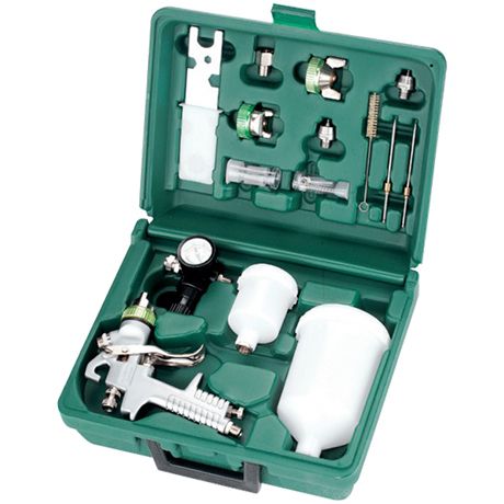 Набор пистолет покрасочный "Краскопульт" JA-HVLP-1080G с аксессуарами, 16 предметов 47591