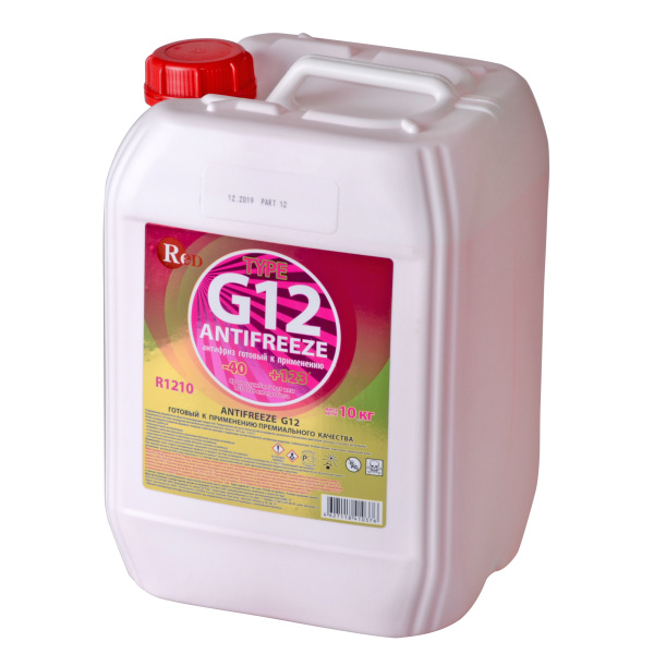  RED R1210 Антифриз, готовый к применению G12 КРАСНЫЙ 10кг 1ш./1шт