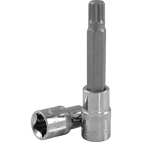 121712 Насадка торцевая 1/2"DR с вставкой-битой SPLINE, M12, 100 мм 55746