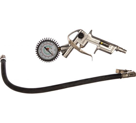Пистолет для подкачки шин ER-76101 с манометром 8 АТМ (металлический корпус) ЭВРИКА /1/40
