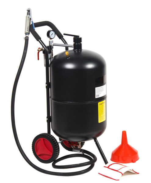 Пескоструйный аппарат RF-SB20-II: передвижной, напорного типа (бак 75л, 170-710л/мин, 4-8,5атм) пнев