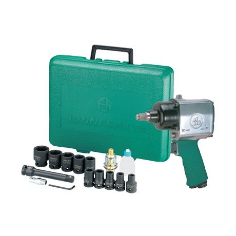 JAI-0501K Набор инструмента гайковерт пневматический 1/2"DR,торц. головки удар. 9-27мм, 17пр. 47822