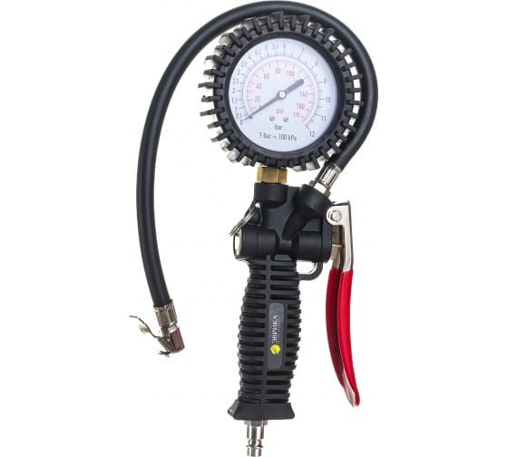 Пистолет для подкачки шин ER-76102 с манометром 12 АТМ для грузовых автомобилей, нейлоновый корпус Э