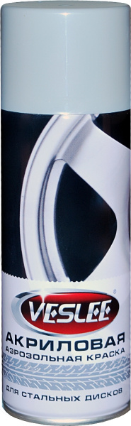 Краска для стальных дисков СЕРАЯ аэрозольная VESLEE