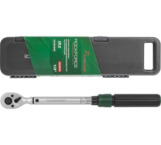 Ключ динамометрический RF-6474515 щелчкового типа с быстр.фикс. "Premium" 10-60Нм,1/2",в пласт. кейс