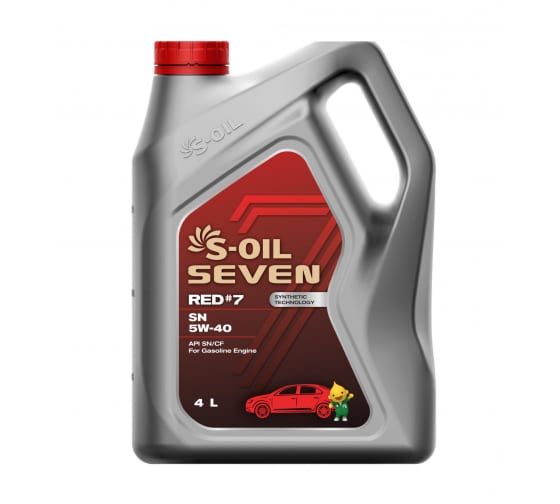 S-OIL Масло моторное SEVEN RED #7 SN 5W-40 4л