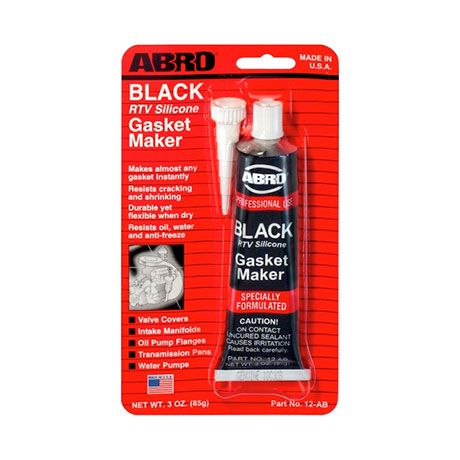ABRO герметик ЧЕРНЫЙ силиконовый 12-AB-RW 85г. 1шт./12шт.