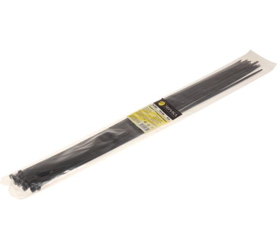 Хомут пластиковый ER-15502 черный 5.0x500мм универсальный (25шт) ЭВРИКА /1/200