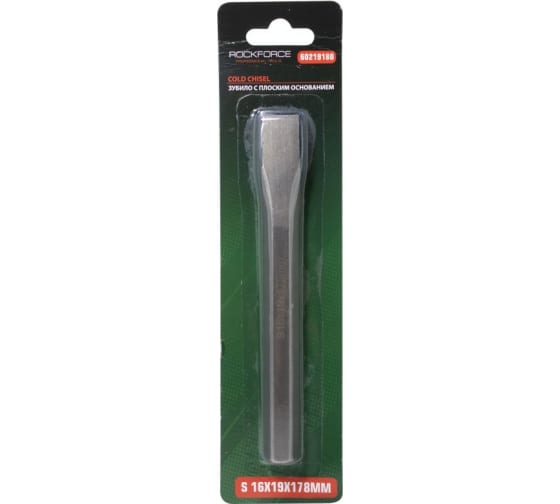 Зубило 19мм RF-60219180: с шестигранным основанием (L-178мм),в блистере ROCKFORCE /1/60