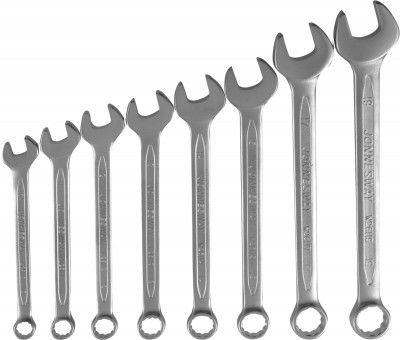 Набор ключей гаечных комбинированных удлиненных в сумке, 10-19 мм, 8 предметов 47376