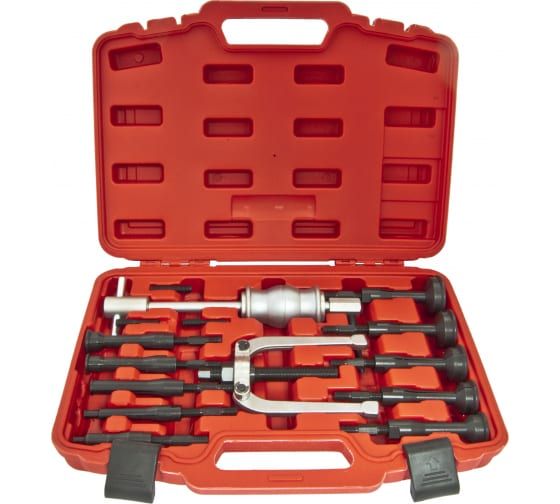 Набор съемников ER-86852 внутренних подшипников цанговый с обратным молотком(8-58мм) 16пр., в кейсе 
