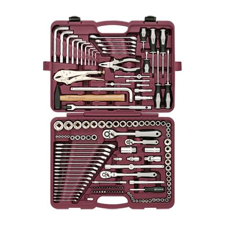 UTS0142 Набор инструмента универсальный 1/4", 3/8" и 1/2"DR, 142 предмета 52063