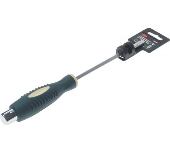 Отвертка шлицевая RF-70265150 силовая магнитная "Profi" S2 SL6.5х150мм, на пластиковом держателе ROC