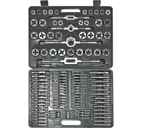 Набор метчиков и плашек ER-01101:метрический 110пр. ЭВРИКА /1 NEW	