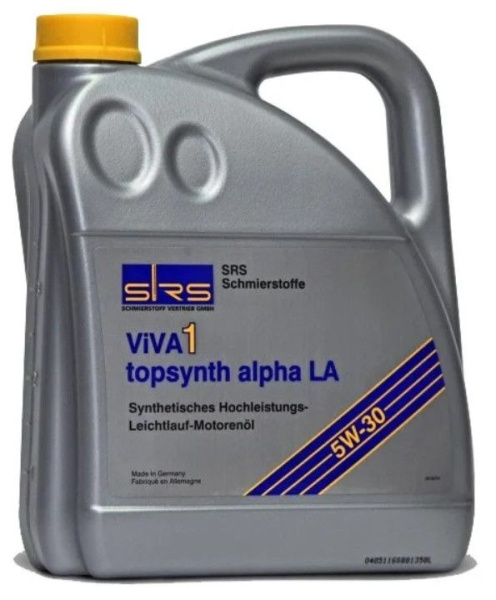 SRS Масло моторное VIVA 1 topsynth alpha LA 5W-30 (5 л.)