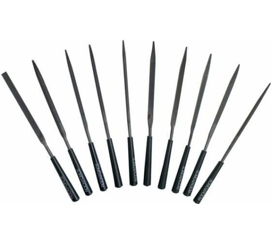 Набор надфилей RF-6163 10пр.(L-140мм,Ø3мм) ROCKFORCE /1