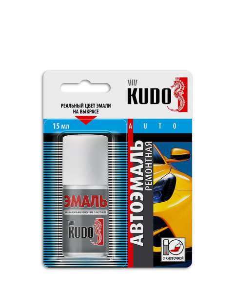 KUDO KU-70104 Эмаль авто. ремонт. с кист. "Калина 104" металлик 15мл /6шт.