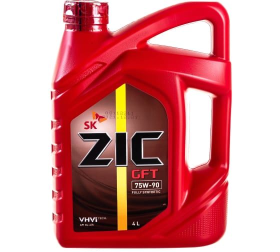 ZIC GFT 75W90 (4л) синтетическое трансмиссионное масло