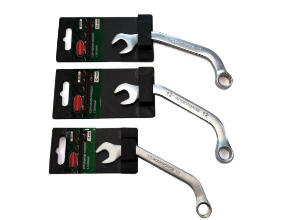 Ключ рожково-накидной 13мм RF-76113 С-образный на пластиковом держателе ROCKFORCE /1/10