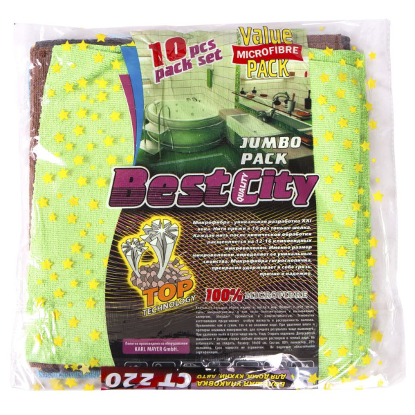 Салфетка влагособир. BEST CITY 30x30  СТ220 (10 шт/уп)